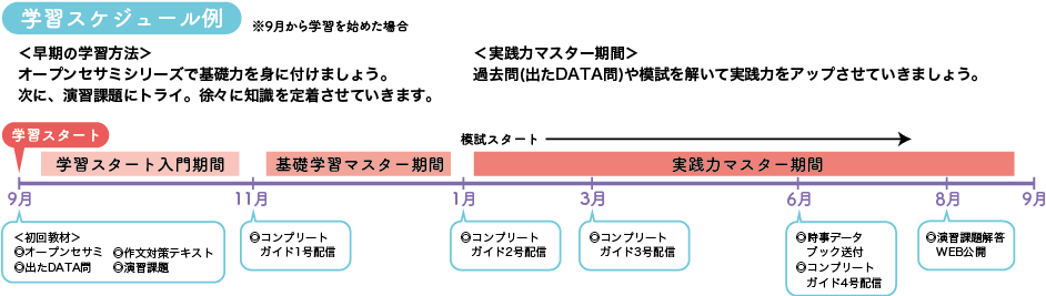 学習スケジュール例