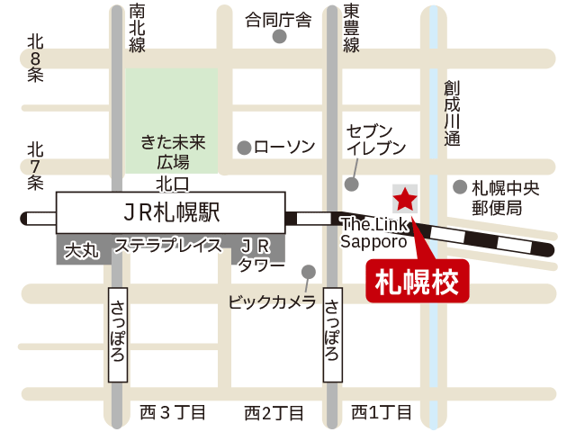 東京アカデミー帯広教室のマップ画像