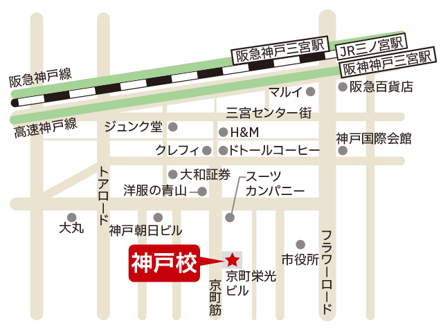 東京アカデミー神戸校のマップ画像